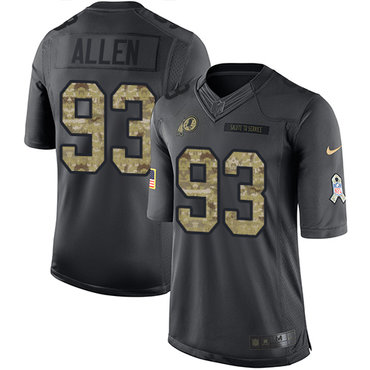 Nike Redskins #93 Jonathan Allen Black Youth Stitched NFL Limited 2016 Salute to Service Jersey