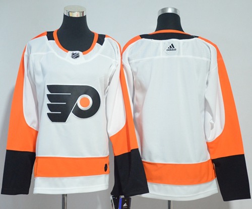 Adidas Philadelphia Flyers Blank White Road Authentic Women's Stitched NHL Jersey