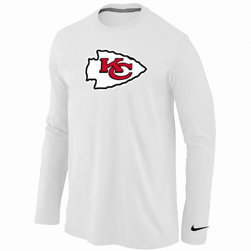 Nike Kansas City Chiefs Logo Long Sleeve T-Shirt WHITE