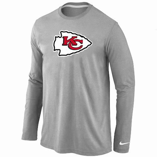 Nike Kansas City Chiefs Logo Long Sleeve T-Shirt Grey