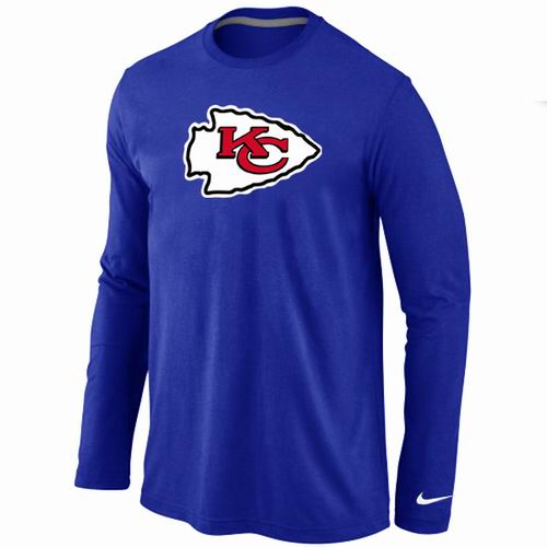 Nike Kansas City Chiefs Logo Long Sleeve T-Shirt BLUE