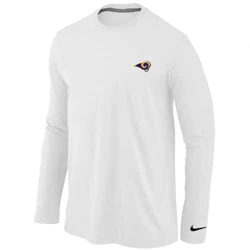 St.Louis Rams Sideline Legend Authentic Logo Long Sleeve T-Shirt White