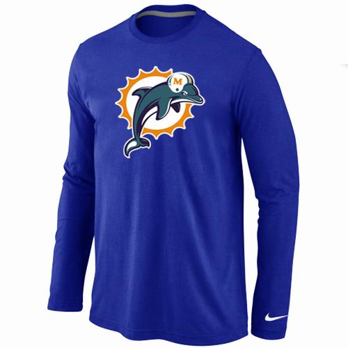 Nike Miami Dolphins Logo Long Sleeve T-Shirt BLUE