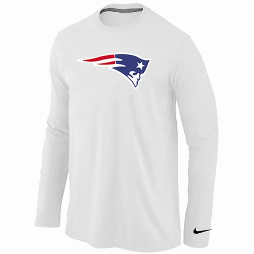 Nike New England Patriots Logo Long Sleeve T-Shirt WHITE