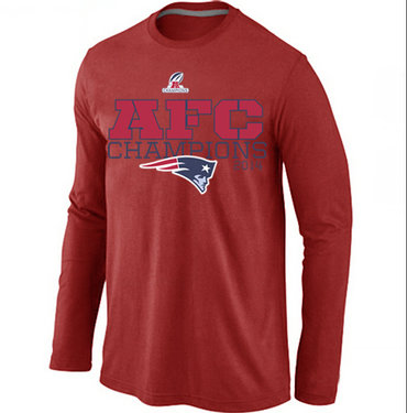 Nike Patriots Red Long Sleeve Men T-Shirts