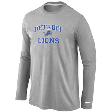 Nike Detroit Lions Heart & Soul Long Sleeve T-Shirt Grey