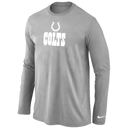 Nike Indianapolis Colts Authentic Logo Long Sleeve T-Shirt Grey