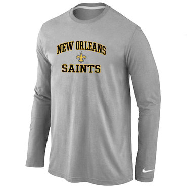 Nike New Orleans Saints Heart & Soul Long Sleeve T-Shirt Grey