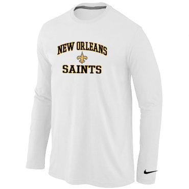 Nike New Orleans Saints Heart & Soul Long Sleeve T-Shirt White