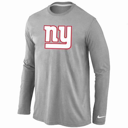 Nike New York Giants Logo Long Sleeve T-Shirt Grey