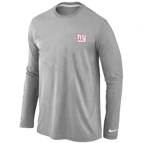 New York Giants Logo Long Sleeve T-Shirt Grey