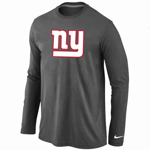 Nike New York Giants Logo Long Sleeve T-Shirt D.Grey