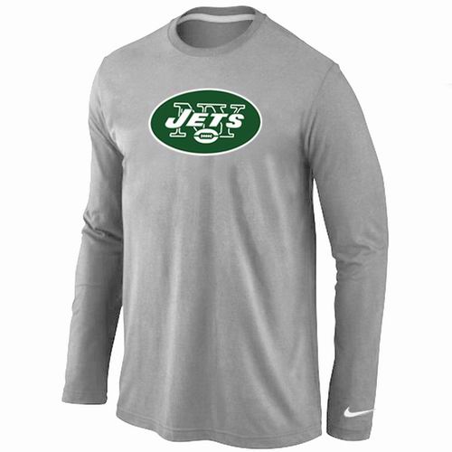 Nike New York Jets Logo Long Sleeve T-Shirt Grey