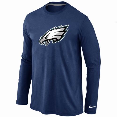 Nike Philadelphia Eagles Logo Long Sleeve T-Shirt D.Blue