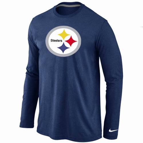 Nike Pittsburgh Steelers Logo Long Sleeve T-Shirt D.Blue