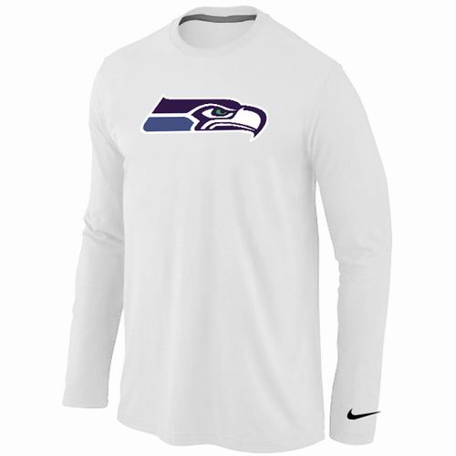 Nike Seattle Seahawks Logo Long Sleeve T-Shirt WHITE