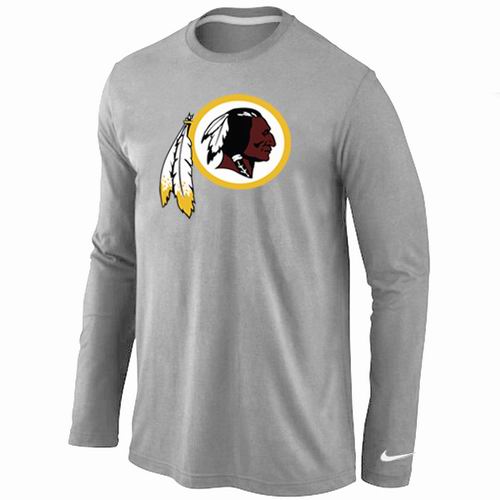 Nike Washington Redskins Logo Long Sleeve T-Shirt Grey