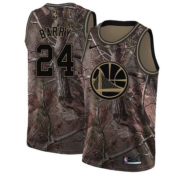 Nike Golden State Warriors #24 Rick Barry Camo NBA Swingman Realtree Collection Jersey