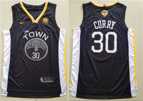 Nike Golden State Warriors #30 Stephen Curry Black City Edition 2018 NBA Finals Nike Swingman Jersey