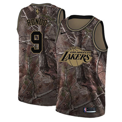 Nike Los Angeles Lakers #9 Rajon Rondo Camo NBA Swingman Realtree Collection Jersey