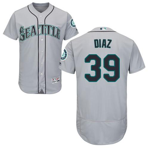 Seattle Mariners #39 Edwin Diaz Grey Flexbase Authentic Collection Stitched Baseball Jersey