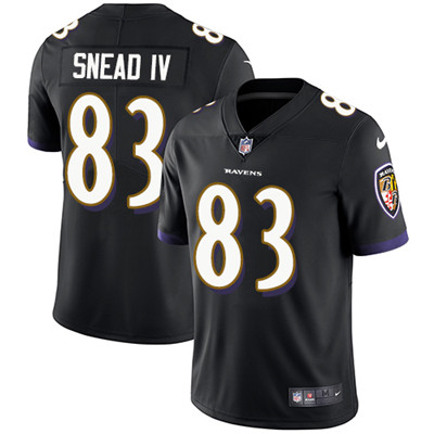 Nike Baltimore Ravens #83 Willie Snead IV Black Alternate Men's Stitched NFL Vapor Untouchable Limited Jersey