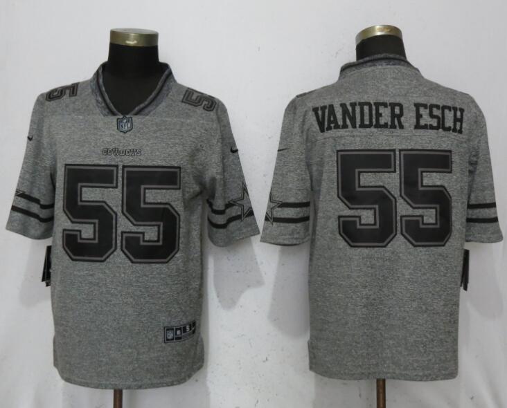 Nike Dallas Cowboys #55 Leighton Vander Esch Gray Gridiron Gray Vapor Untouchable Limited Jersey