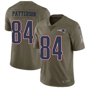 Men's Nike New England Patriots #84 Cordarrelle Patterson Olive 2017 Salute to Service Limited Jersey