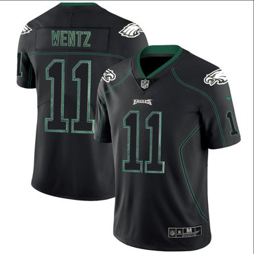 Nike Philadelphia Eagles #11 Carson Wentz Black Shadow Legend Limited Jersey