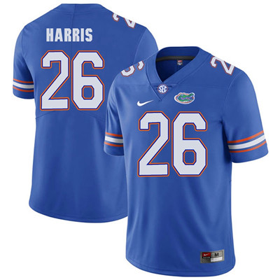 Florida Gators Royal Blue #26 Marcell Harris Football Player Performance Jersey