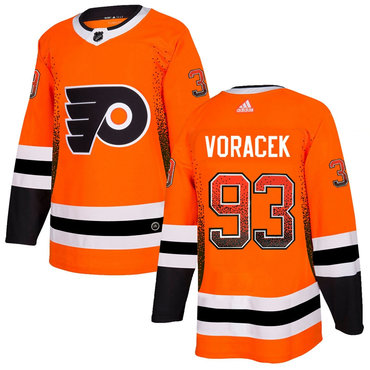 Men's Philadelphia Flyers #93 Jakub Voracek Orange Drift Fashion Adidas Jersey