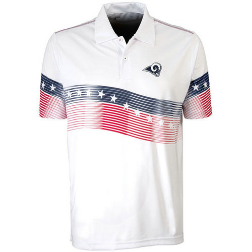 Los Angeles Rams White Antigua Patriot Polo