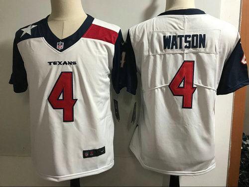 Women's Nike Houston Texans #4 Deshaun Watson White Stitched NFL 2018 Vapor Untouchable Limited Jersey