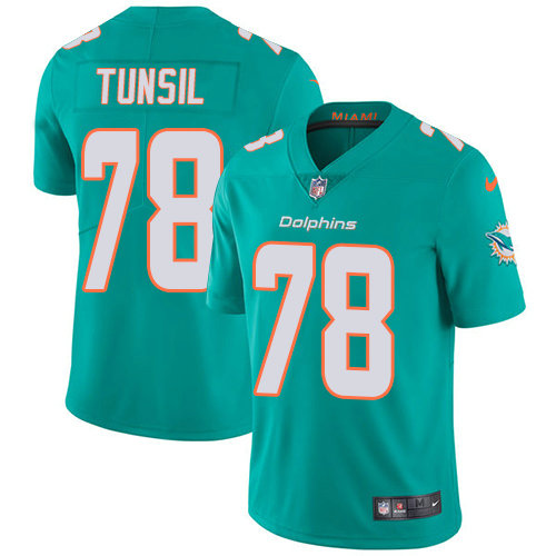 Nike Dolphins #78 Laremy Tunsil Aqua Green Team Color Men's Stitched NFL Vapor Untouchable Limited Jersey