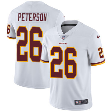 Nike Washington Redskins #26 Adrian Peterson White Men's Stitched NFL Vapor Untouchable Limited Jersey