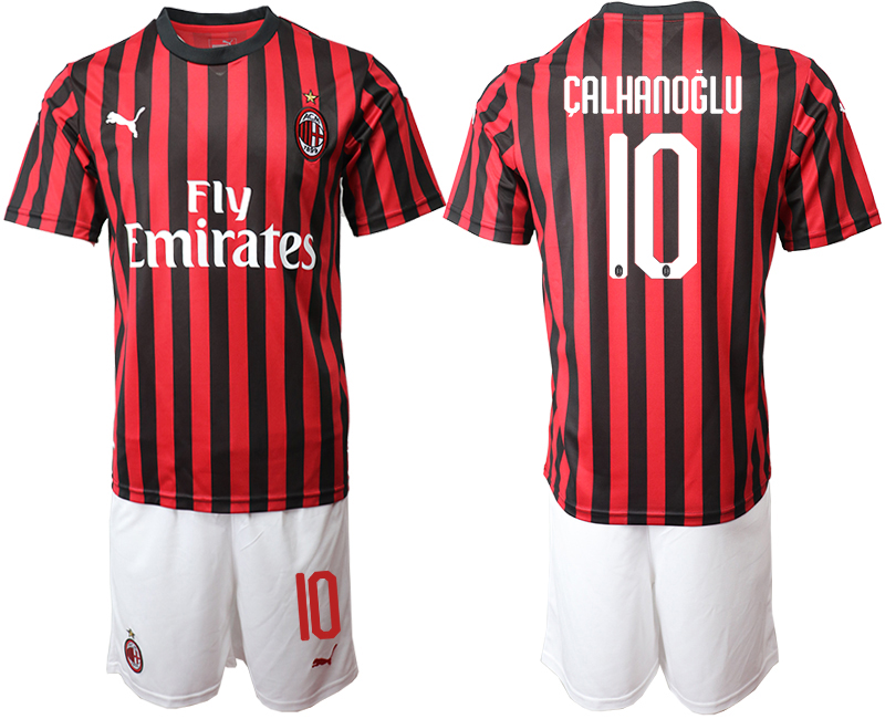 2019-20 AC Milan 10 CALHANOGLU Home Soccer Jersey