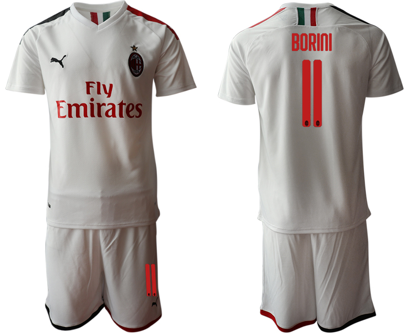 2019-20 AC Milan 11 BORINI Away Soccer Jersey