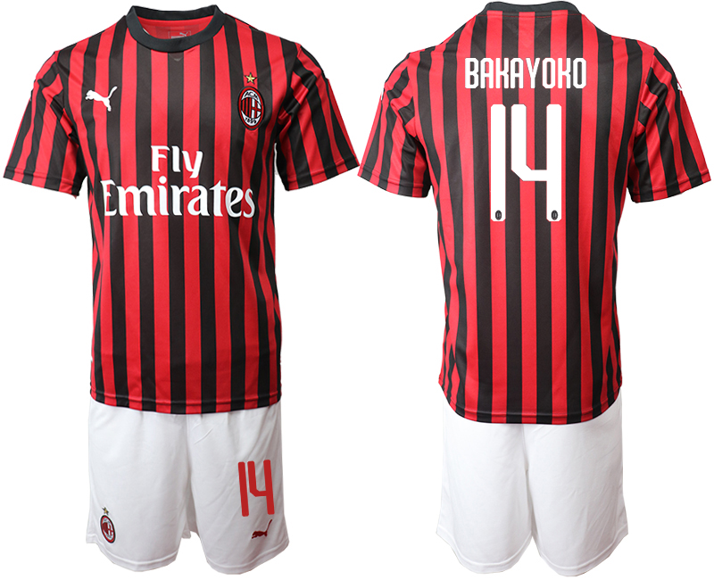 2019-20 AC Milan 14 BAKAYOKO Home Soccer Jersey