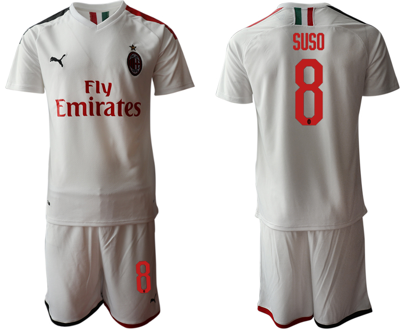 2019-20 AC Milan 8 SUSO Away Soccer Jersey