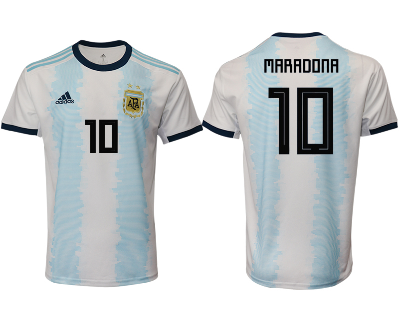 2019-20-Argentina-10-MARADONA-Home-Thailand-Soccer-Jersey