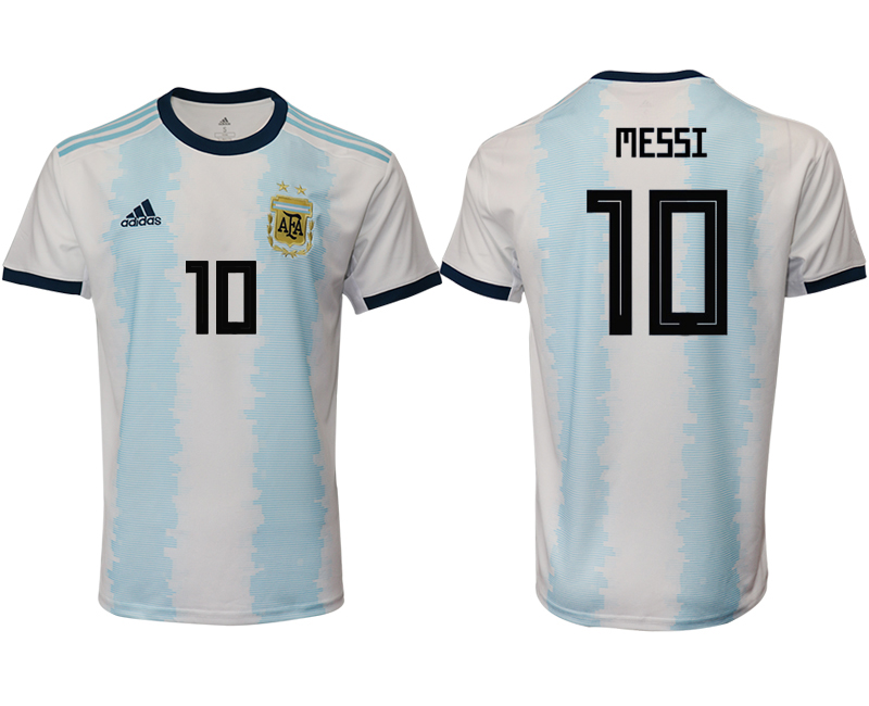 2019-20-Argentina-10-MESSI-Home-Thailand-Soccer-Jersey