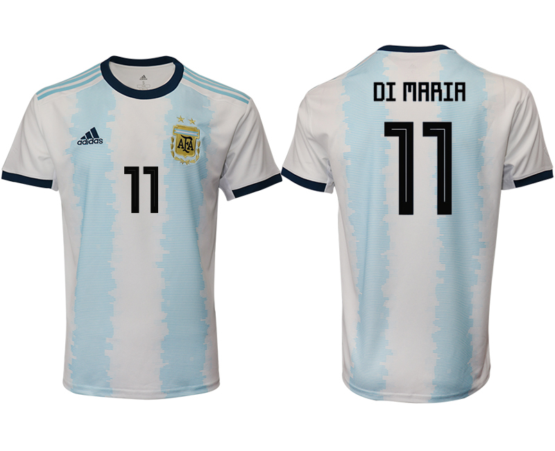 2019-20-Argentina-11-DI-MARIA-Home-Thailand-Soccer-Jersey