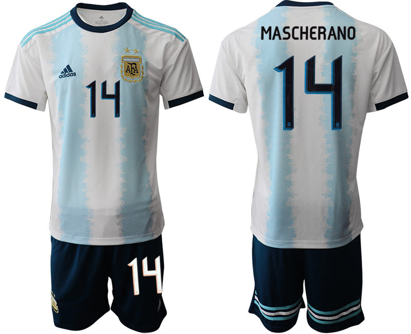 2019-20-Argentina-14-MASCHERANO-Home-Soccer-Jersey