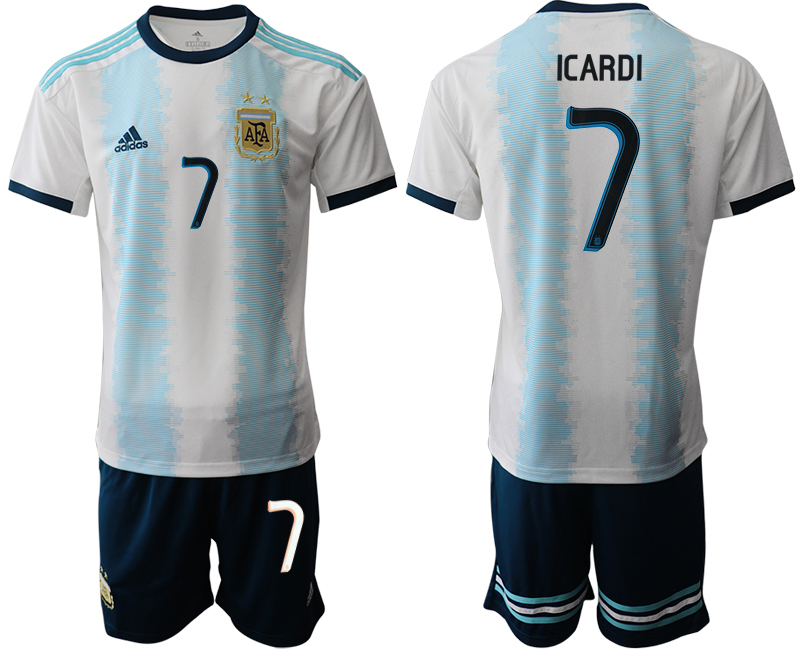 2019-20-Argentina-7-ICARDI-Home-Soccer-Jersey