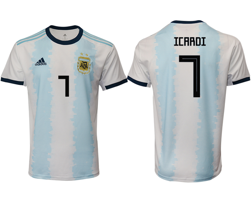 2019-20-Argentina-7-ICARDI-Home-Thailand-Soccer-Jersey