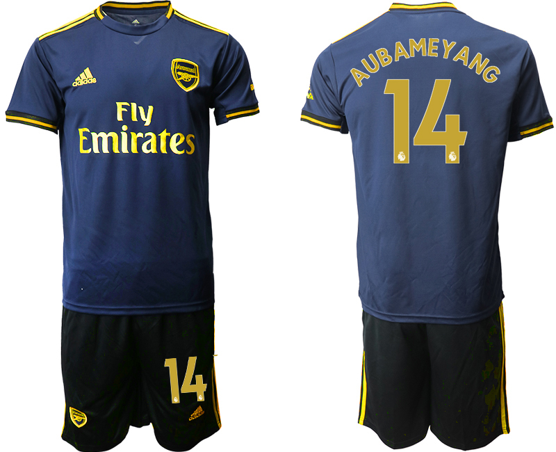 2019-20 Arsenal 14 AUBAMEYANG Third Away Soccer Jersey