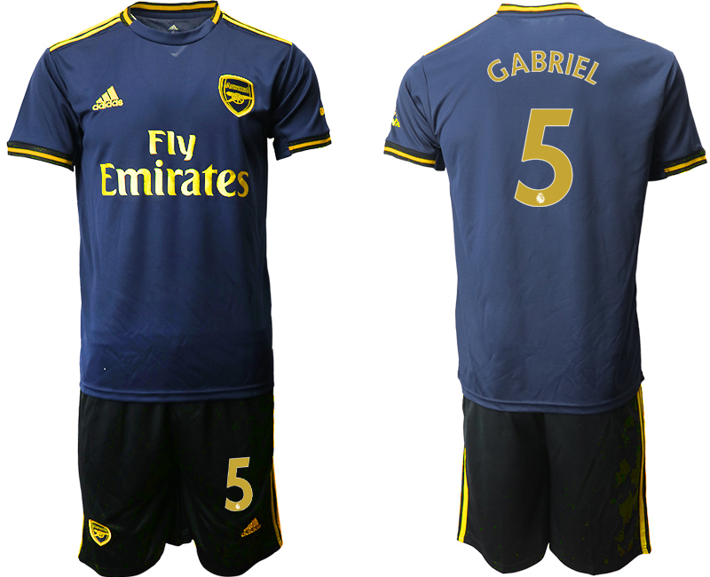 2019-20 Arsenal 5 GABRIEL Third Away Soccer Jersey