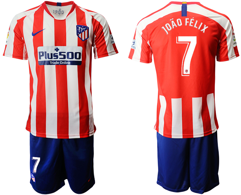 2019-20 Atletico Madrid 7 JOAO FELIX Home Soccer Jersey