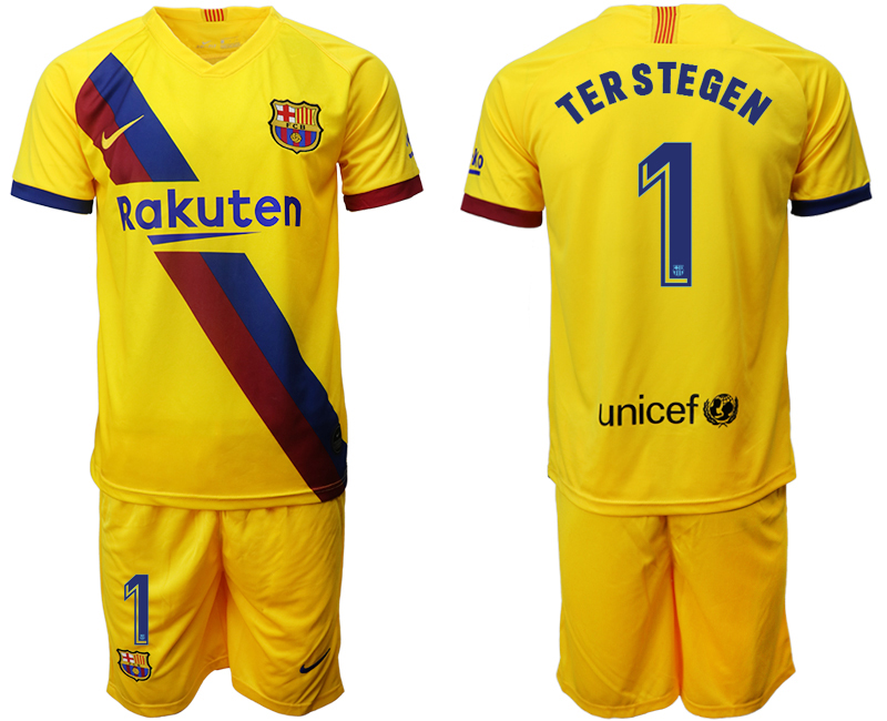 2019-20 Barcelona 1 TER STEGEN Away Soccer Jersey