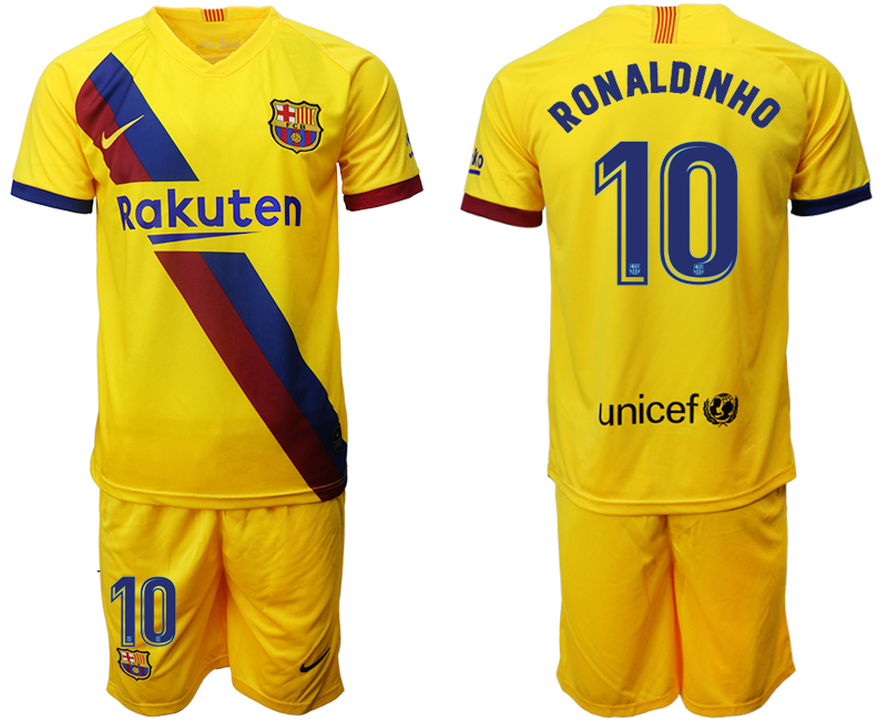 2019-20 Barcelona 10 RONALDINHO Away Soccer Jersey